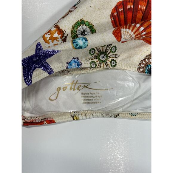 Gottex Round Neck One-Piece Swimsuit Sea Shells Starfish Size 14 23WS137 - Picture 11 of 15